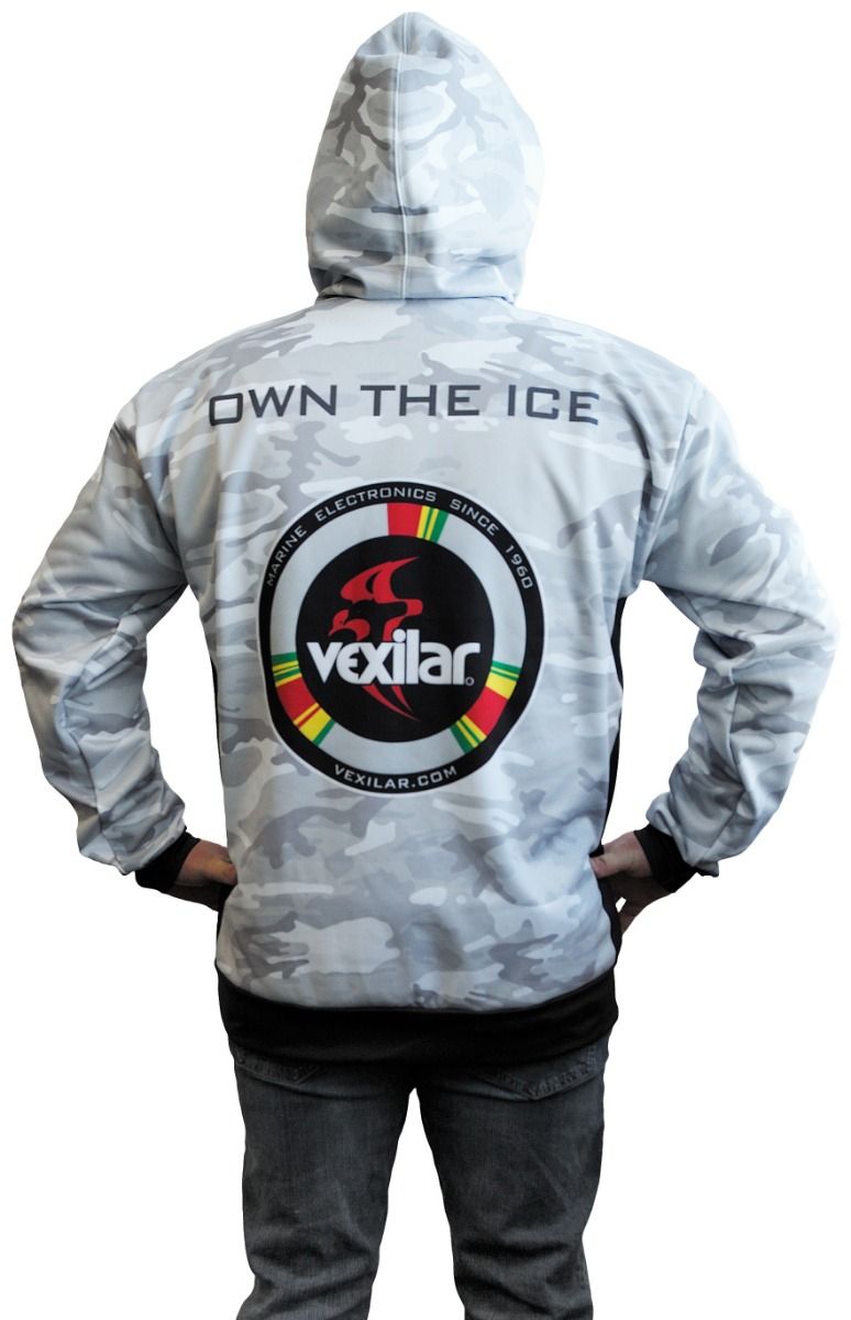 Vexilar own the ice hoodie top